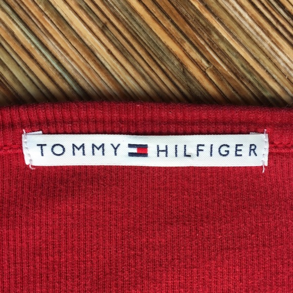 Vintage 1999 Tommy Hilfiger Thermal Shirt Red Card - Picture 4 of 14